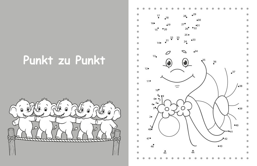 Weitere Ansicht: Punkt für Punkt ins Abenteuer - Verbinde die Punkte, entdecke die Bilder, male sie bunt aus | Nanja Holland
