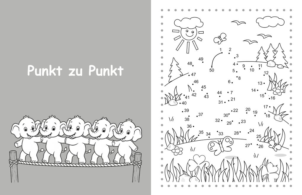 Weitere Ansicht: Punkt für Punkt ins Abenteuer - Verbinde die Punkte, entdecke die Bilder, male sie bunt aus | Nanja Holland