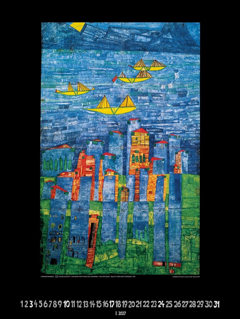 Weitere Ansicht: Großer Hundertwasser Art Calendar 2027 | Friedensreich Hundertwasser