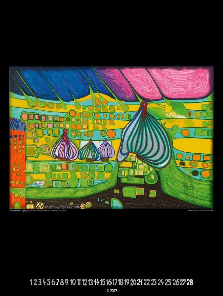 Weitere Ansicht: Großer Hundertwasser Art Calendar 2027 | Friedensreich Hundertwasser