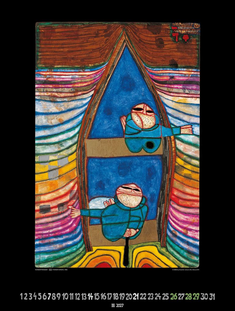 Weitere Ansicht: Großer Hundertwasser Art Calendar 2027 | Friedensreich Hundertwasser