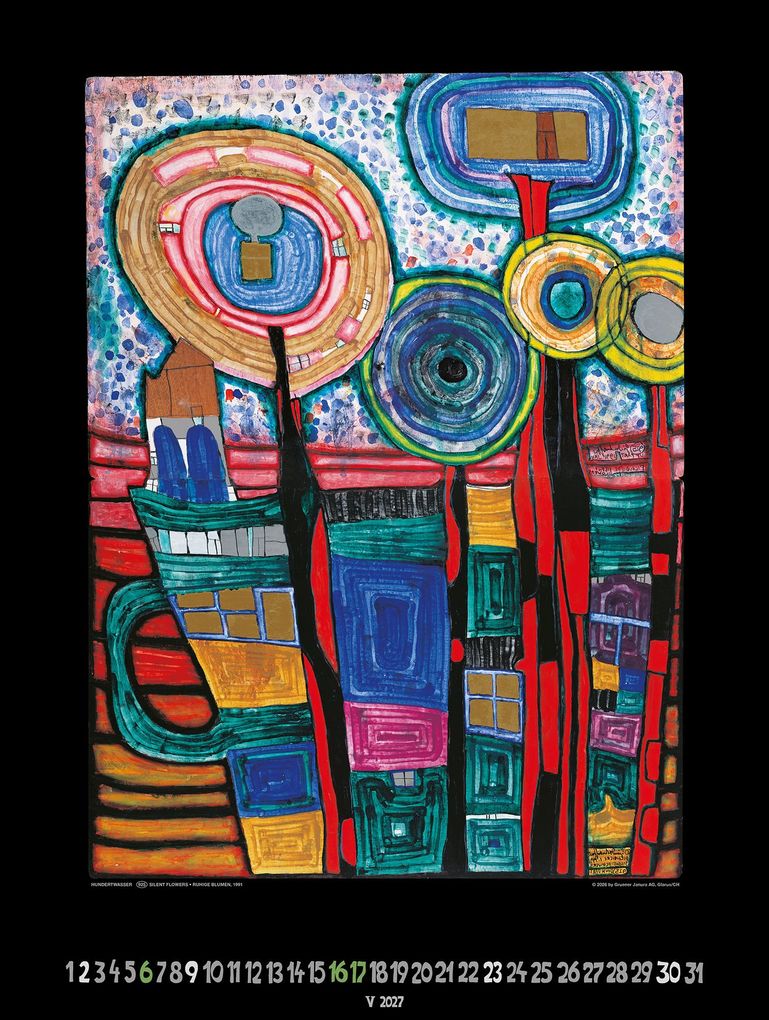Weitere Ansicht: Großer Hundertwasser Art Calendar 2027 | Friedensreich Hundertwasser