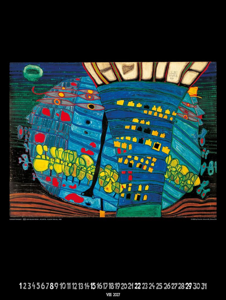 Weitere Ansicht: Großer Hundertwasser Art Calendar 2027 | Friedensreich Hundertwasser