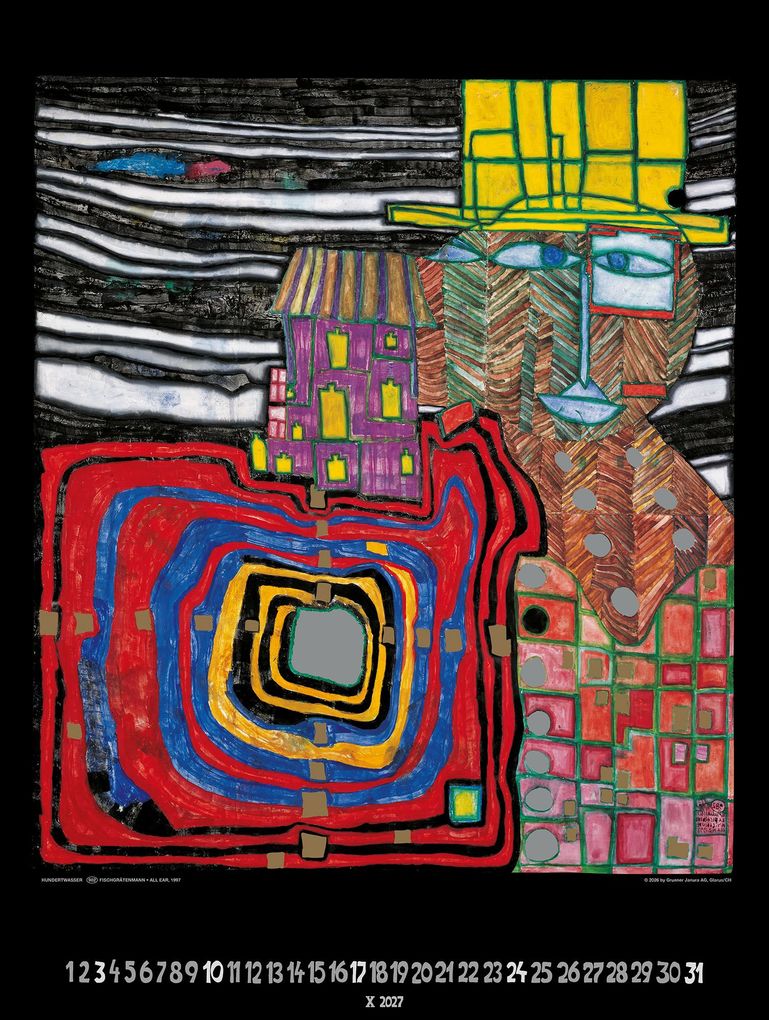 Weitere Ansicht: Großer Hundertwasser Art Calendar 2027 | Friedensreich Hundertwasser