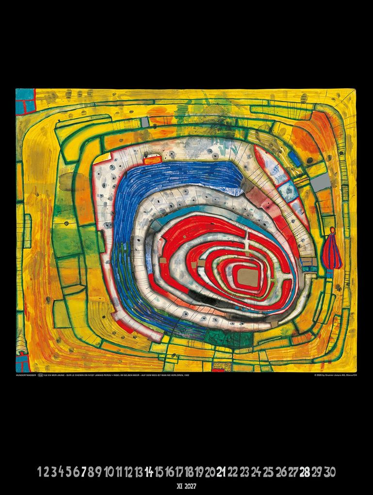 Weitere Ansicht: Großer Hundertwasser Art Calendar 2027 | Friedensreich Hundertwasser