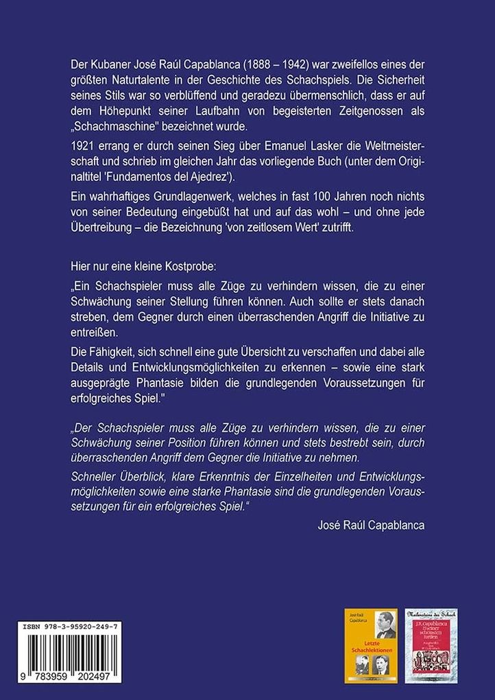 Weitere Ansicht: Grundzüge der Schachstrategie | José Raul Capablanca