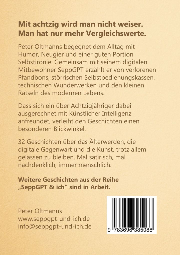 Weitere Ansicht: SeppGPT & ich | Peter Oltmanns