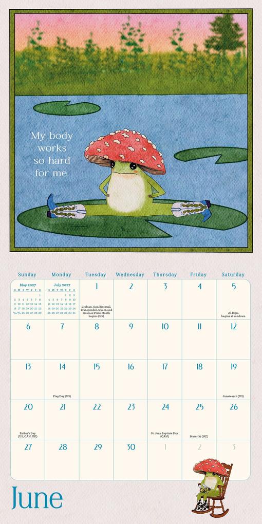 Weitere Ansicht: Little Frog's Guide to Self-Care Mini Wall Calendar 2027 | Maybell Eequay