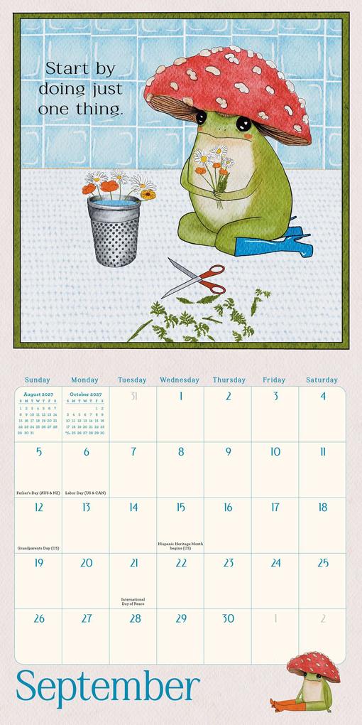 Weitere Ansicht: Little Frog's Guide to Self-Care Mini Wall Calendar 2027 | Maybell Eequay