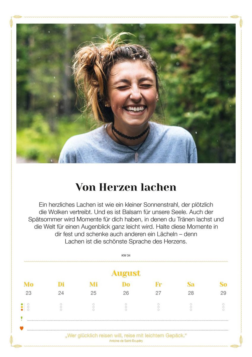 Weitere Ansicht: Auszeit Lebenslust Kalender 2027 - Wandkalender | Stefan Goedecke