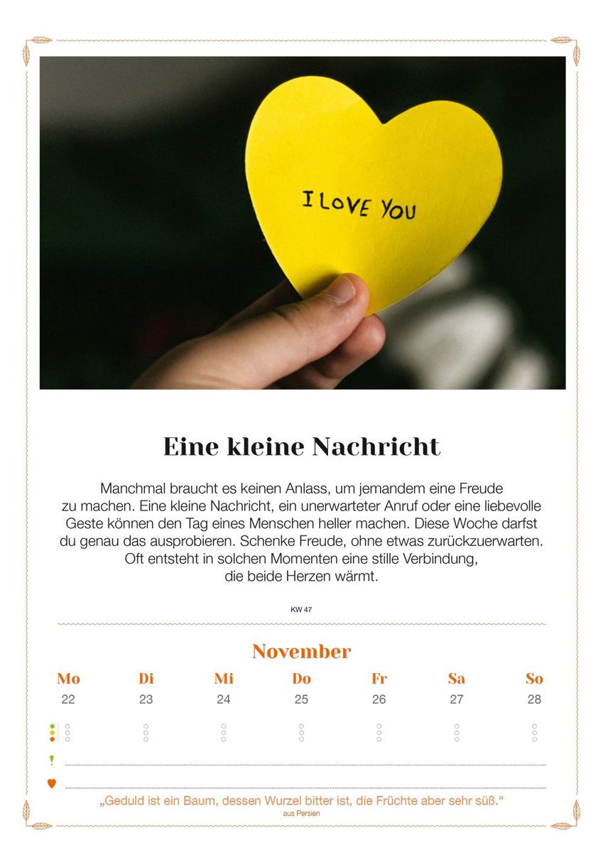 Weitere Ansicht: Auszeit Lebenslust Kalender 2027 - Wandkalender | Stefan Goedecke