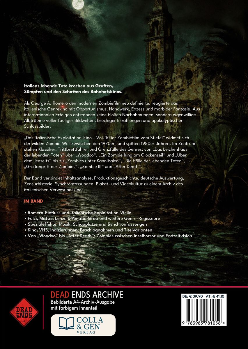 Weitere Ansicht: Das Italienische Exploitation-Kino - Vol. 1: Der Zombiefilm Vom Stiefel (Dead Ends A4-Archivband) | Markus Brüchler, Mike Blankenburg