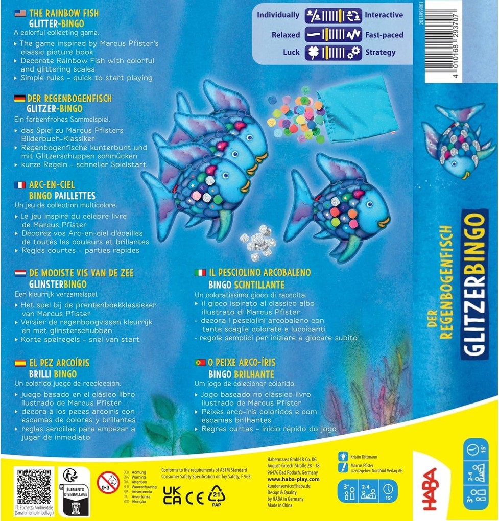 Weitere Ansicht: Der Regenbogenfisch - Glitzer-Bingo