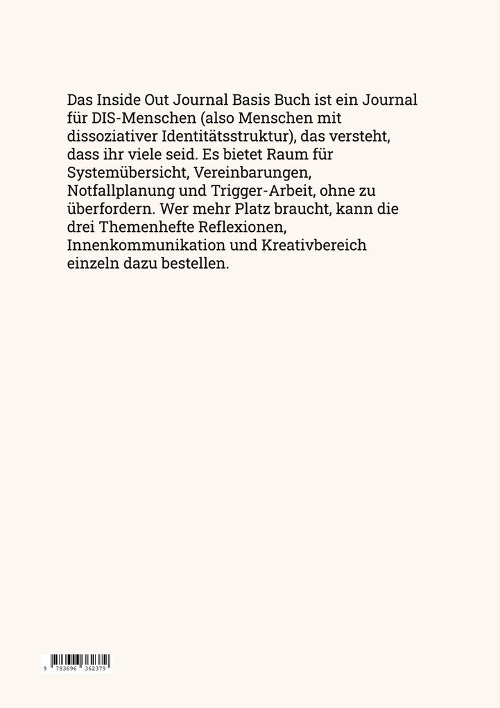 Weitere Ansicht: Inside Out Journal Basis Buch | Nika Vida