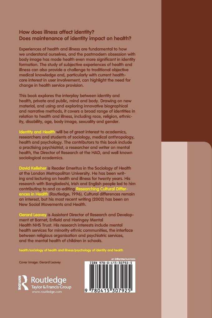 Weitere Ansicht: Identity and Health