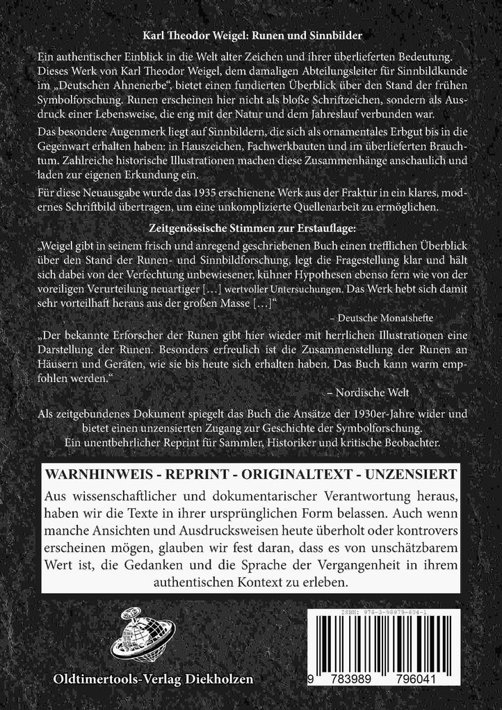 Weitere Ansicht: Runen und Sinnbilder | Karl Theodor Weigel