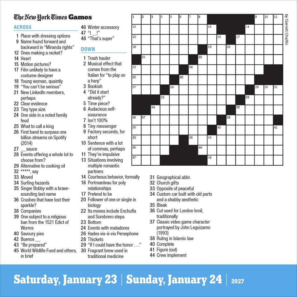 Weitere Ansicht: The New York Times Crossword Page-A-Day® Calendar 2027