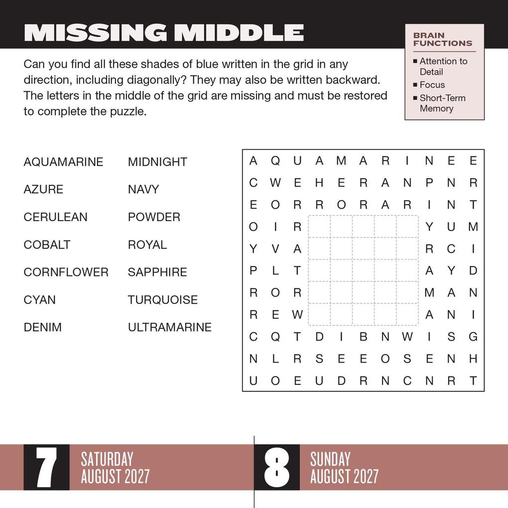 Weitere Ansicht: Brainpower Puzzles Page-A-Day® Calendar 2027 | Gareth Moore