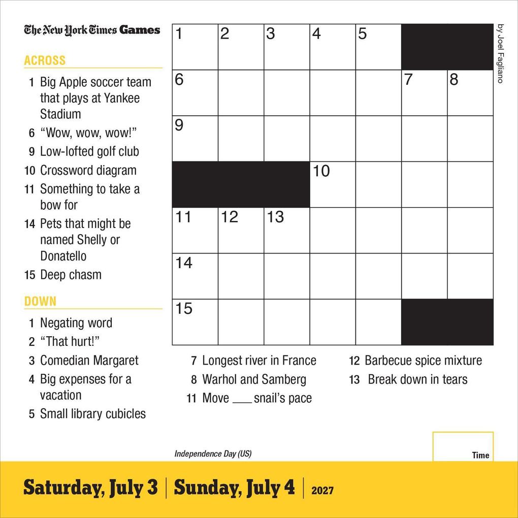 Weitere Ansicht: The New York Times Mini Crossword Page-A-Day® Calendar 2027