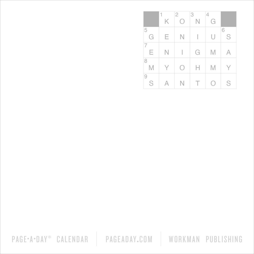 Weitere Ansicht: The New York Times Mini Crossword Page-A-Day® Calendar 2027