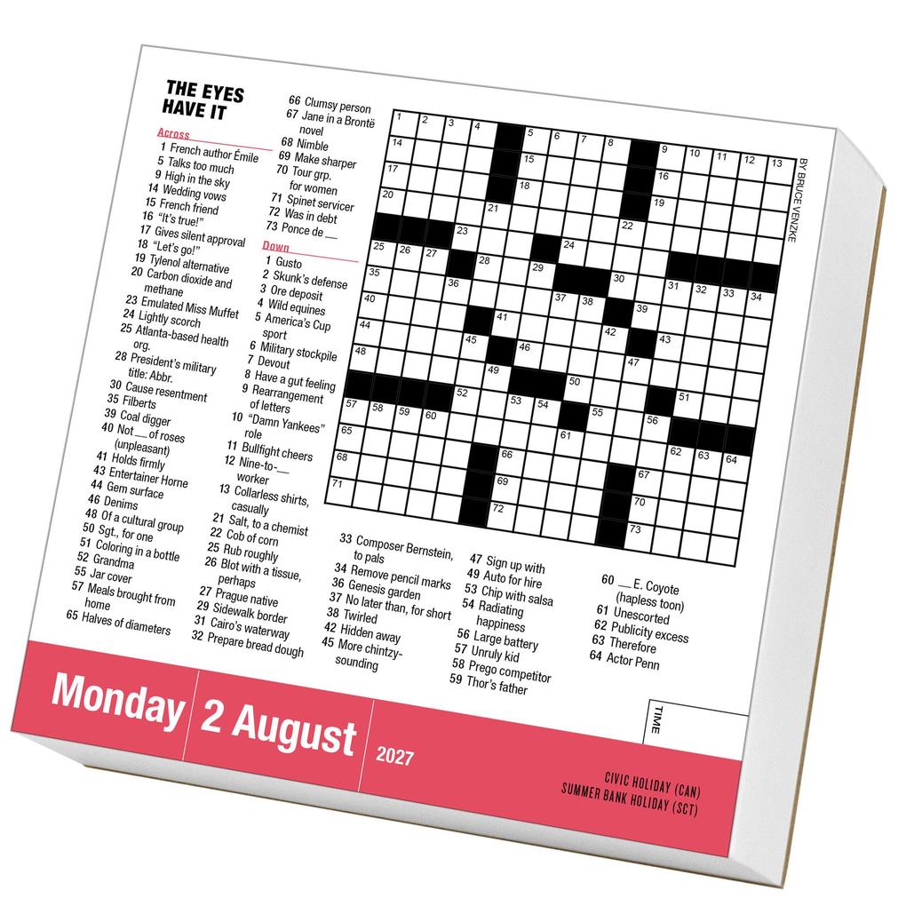 Weitere Ansicht: Mensa® 10-Minute Crossword Puzzles Page-A-Day® Calendar 2027 | Stanley Newman