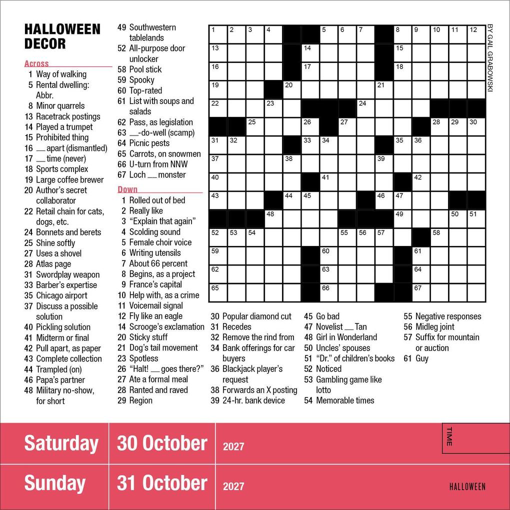 Weitere Ansicht: Mensa® 10-Minute Crossword Puzzles Page-A-Day® Calendar 2027 | Stanley Newman