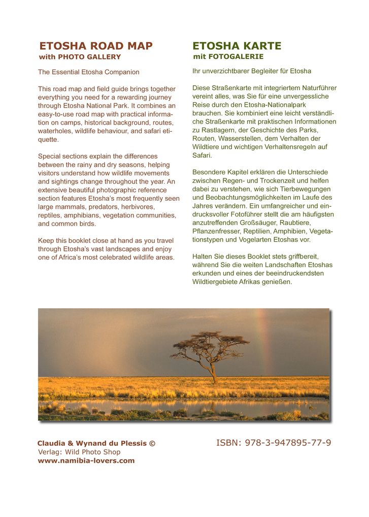 Weitere Ansicht: ETOSHA KARTE mit Fotogalerie