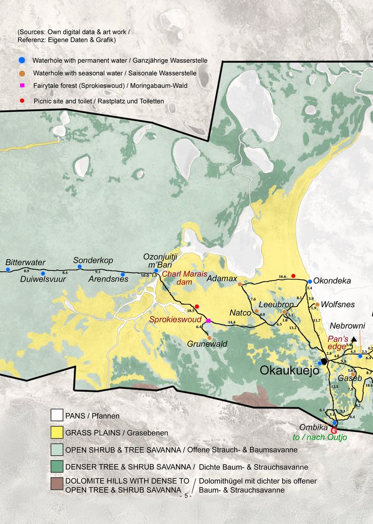 Weitere Ansicht: ETOSHA KARTE mit Fotogalerie