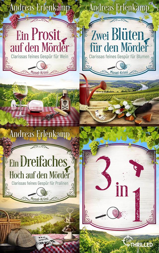 Produktbild: Clarissas feines Gespür für Mord | Drei Mosel-Krimis in einem eBook | Andreas Erlenkamp