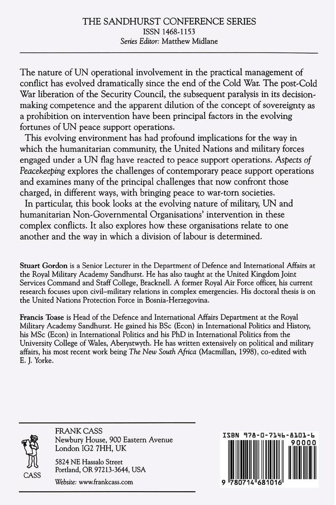 Weitere Ansicht: Aspects of Peacekeeping