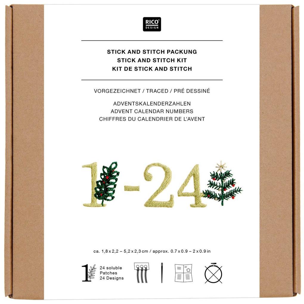 Weitere Ansicht: Stick & Stitch Packung, Adventskalenderzahlen