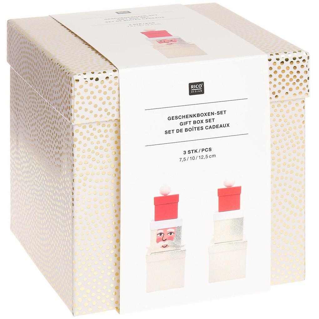 Weitere Ansicht: Geschenkboxen-Set Weihnachtsmann, Advent, FSC MIX