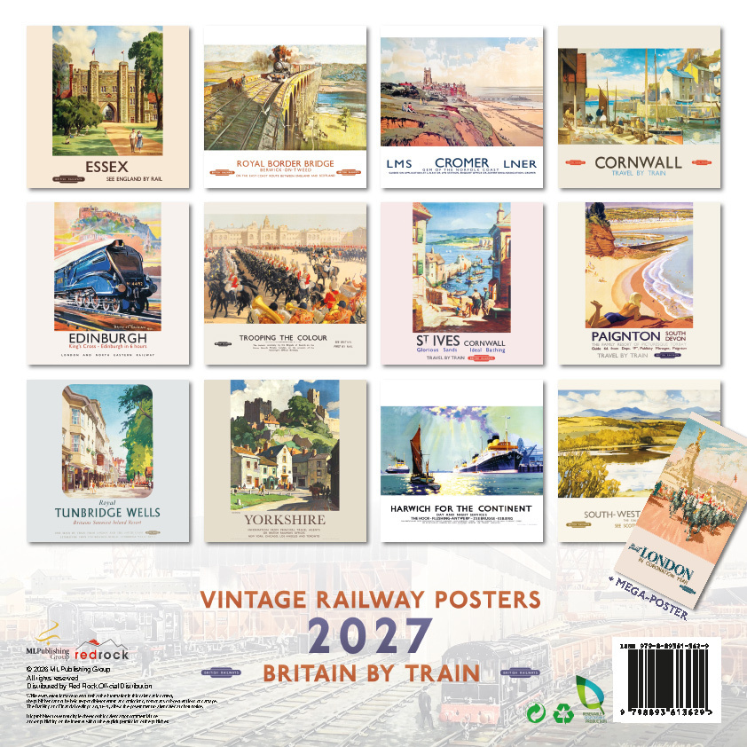 Weitere Ansicht: Vintage Railway Posters Kalender 2027