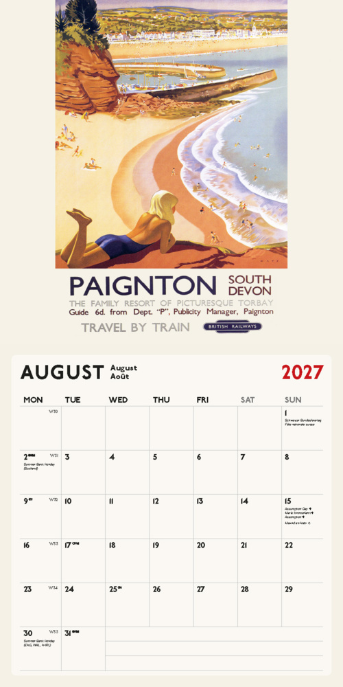 Weitere Ansicht: Vintage Railway Posters Kalender 2027
