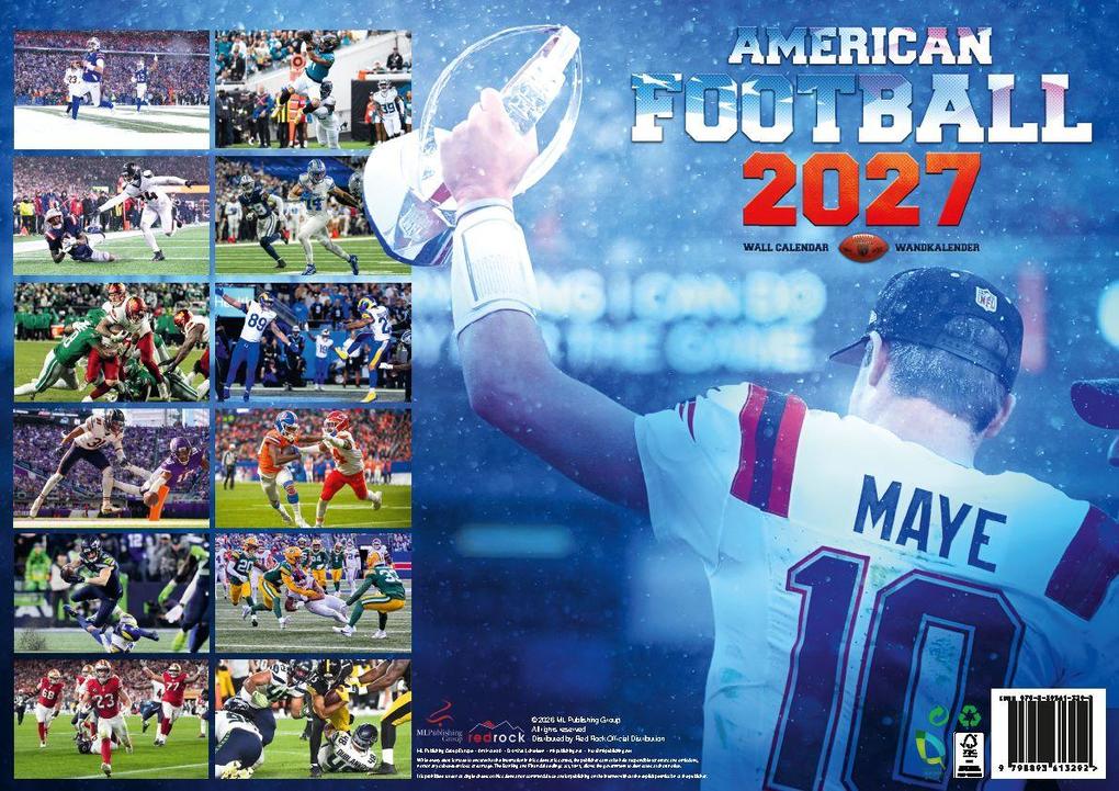 Weitere Ansicht: American Football NFL Kalender 2027 | Patrick Mahomes, Lamar Jackson, Tyreek Hill