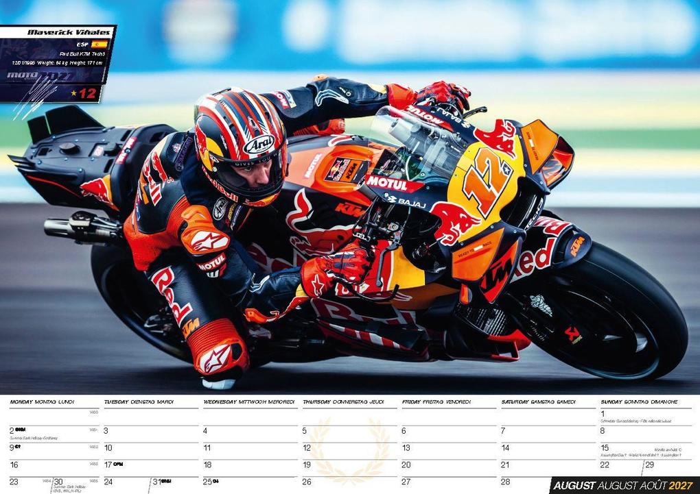 Weitere Ansicht: Moto GP Kalender 2027 - Offizieller MotoGP Kalender | Fabio Quartararo, Francesco Bagnaia, Marc Marquez