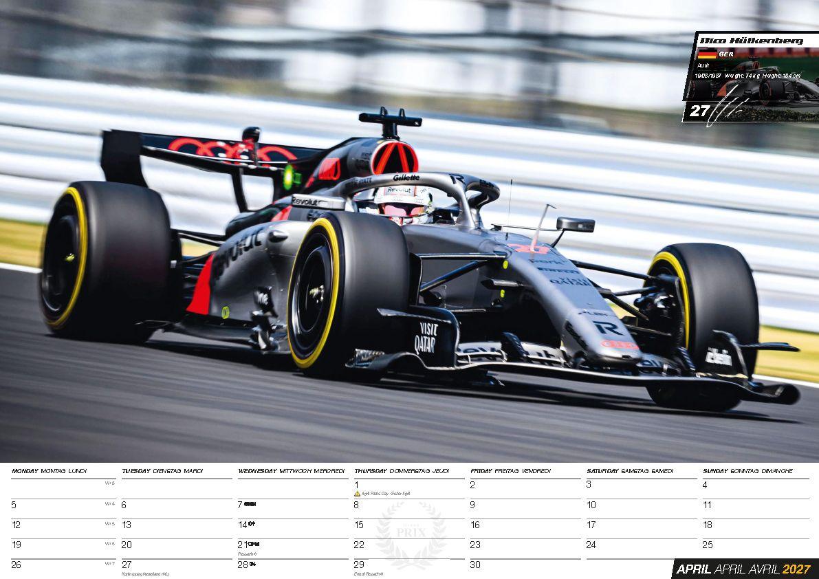 Weitere Ansicht: Formel 1 Kalender 2027 | Lewis Hamilton, Max Verstappen, Andrea Kimi Antonelli, Charles Leclerc