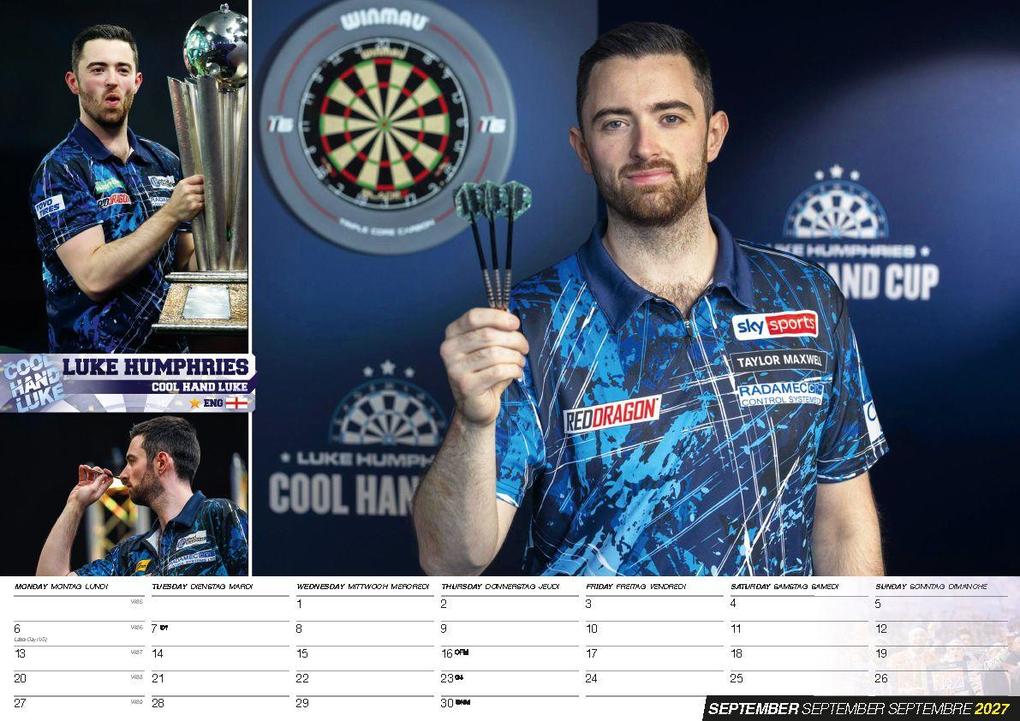 Weitere Ansicht: Darts Kalender 2027 | Michael van Gerwen, Peter Wright, Luke Littler