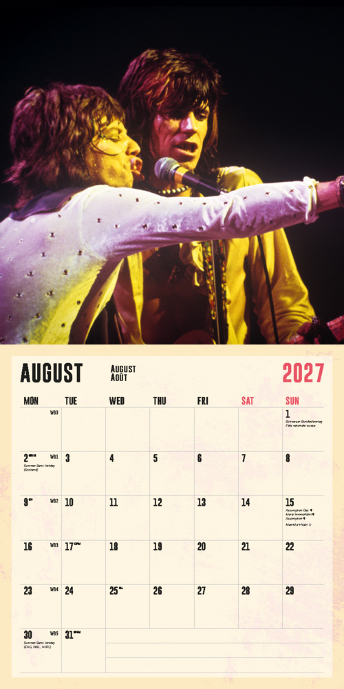 Weitere Ansicht: The Rolling Stones Kalender 2027