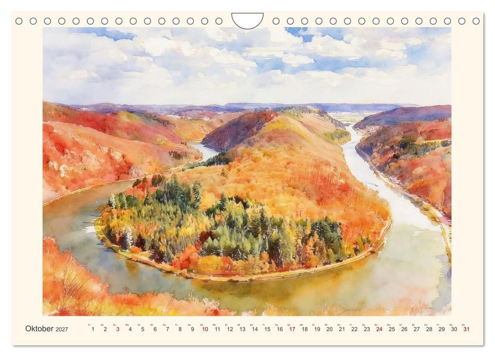 Weitere Ansicht: Charmantes Saarland (Wandkalender 2027 DIN A4 quer), CALVENDO Monatskalender | Claudia Kleemann, Calvendo