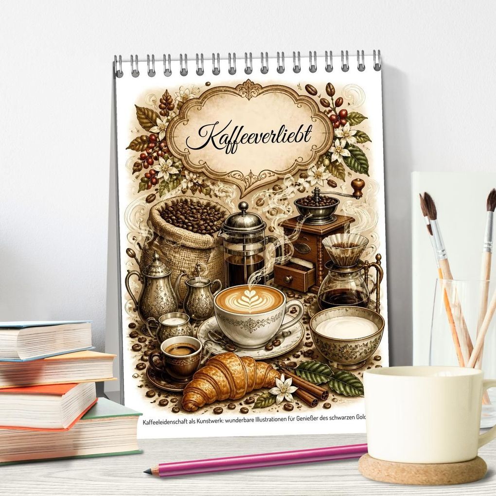 Weitere Ansicht: Kaffeeverliebt (Tischkalender 2027 DIN A5 hoch), CALVENDO Monatskalender | Liam Blue, Calvendo