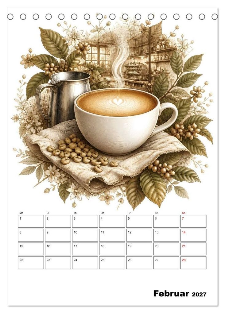 Weitere Ansicht: Kaffeeverliebt (Tischkalender 2027 DIN A5 hoch), CALVENDO Monatskalender | Liam Blue, Calvendo