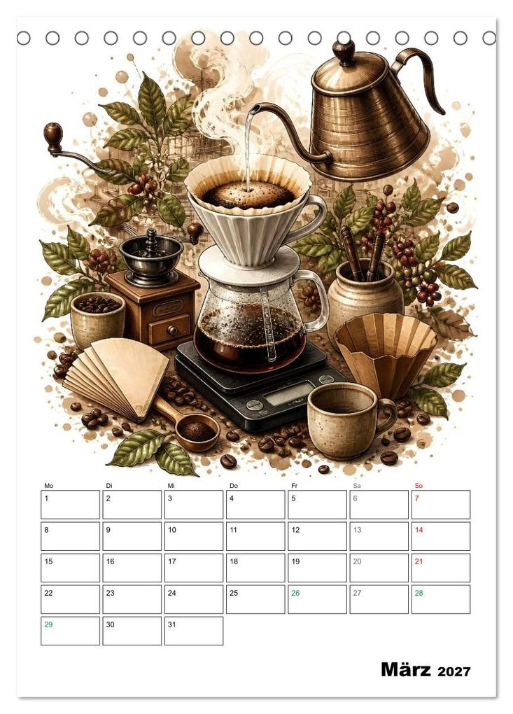 Weitere Ansicht: Kaffeeverliebt (Tischkalender 2027 DIN A5 hoch), CALVENDO Monatskalender | Liam Blue, Calvendo