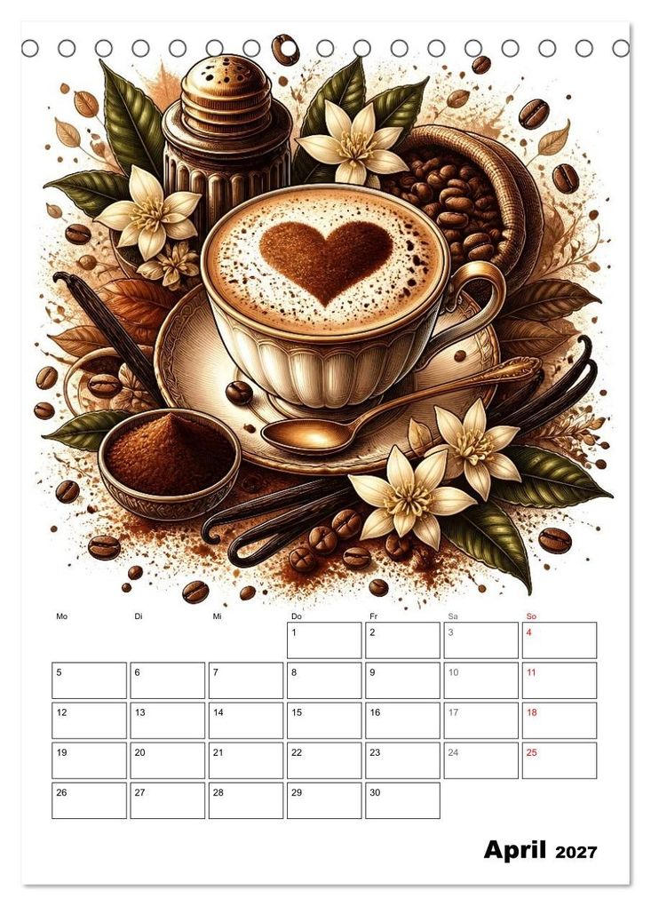 Weitere Ansicht: Kaffeeverliebt (Tischkalender 2027 DIN A5 hoch), CALVENDO Monatskalender | Liam Blue, Calvendo
