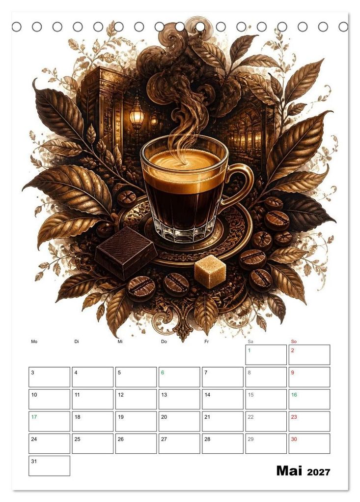 Weitere Ansicht: Kaffeeverliebt (Tischkalender 2027 DIN A5 hoch), CALVENDO Monatskalender | Liam Blue, Calvendo