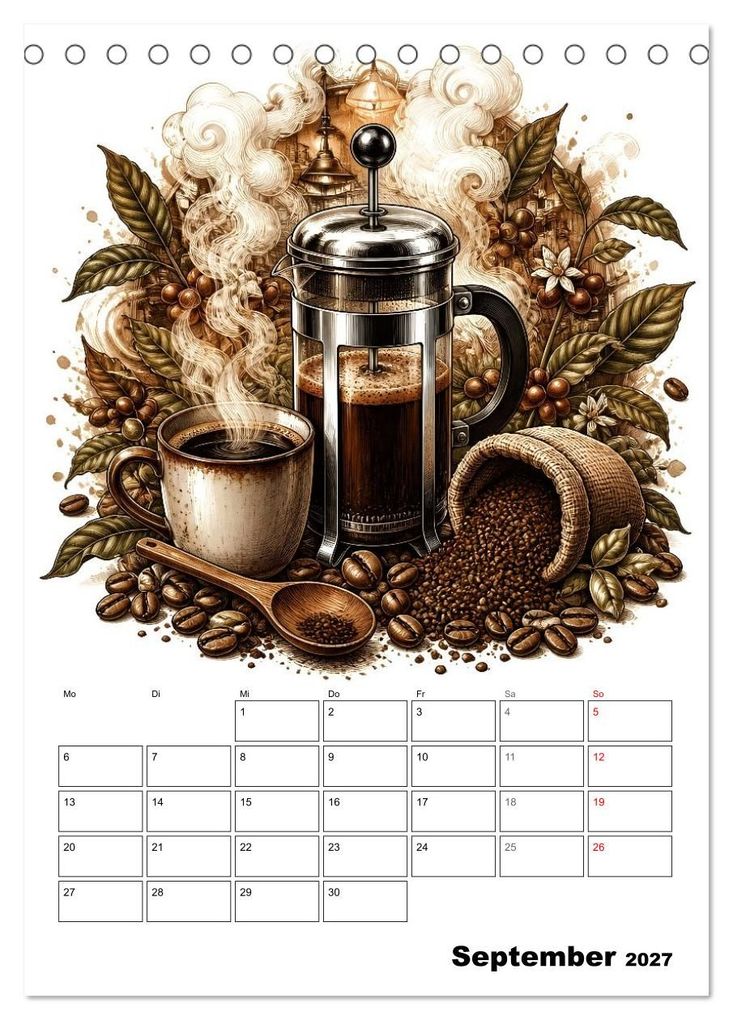 Weitere Ansicht: Kaffeeverliebt (Tischkalender 2027 DIN A5 hoch), CALVENDO Monatskalender | Liam Blue, Calvendo