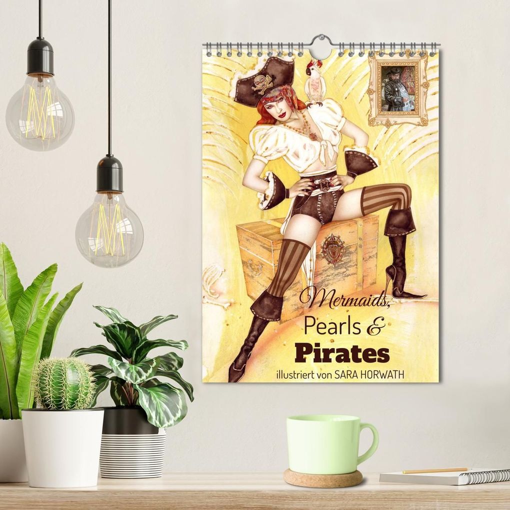 Weitere Ansicht: Mermaids, Pearls & Pirates. Sirenen, Perlen und Piraten. Phantasien mit Meeresrauschen (Wandkalender 2027 DIN A4 hoch), CALVENDO Monatskalender | Burlesque up your wall, Sara Horwath, Calvendo