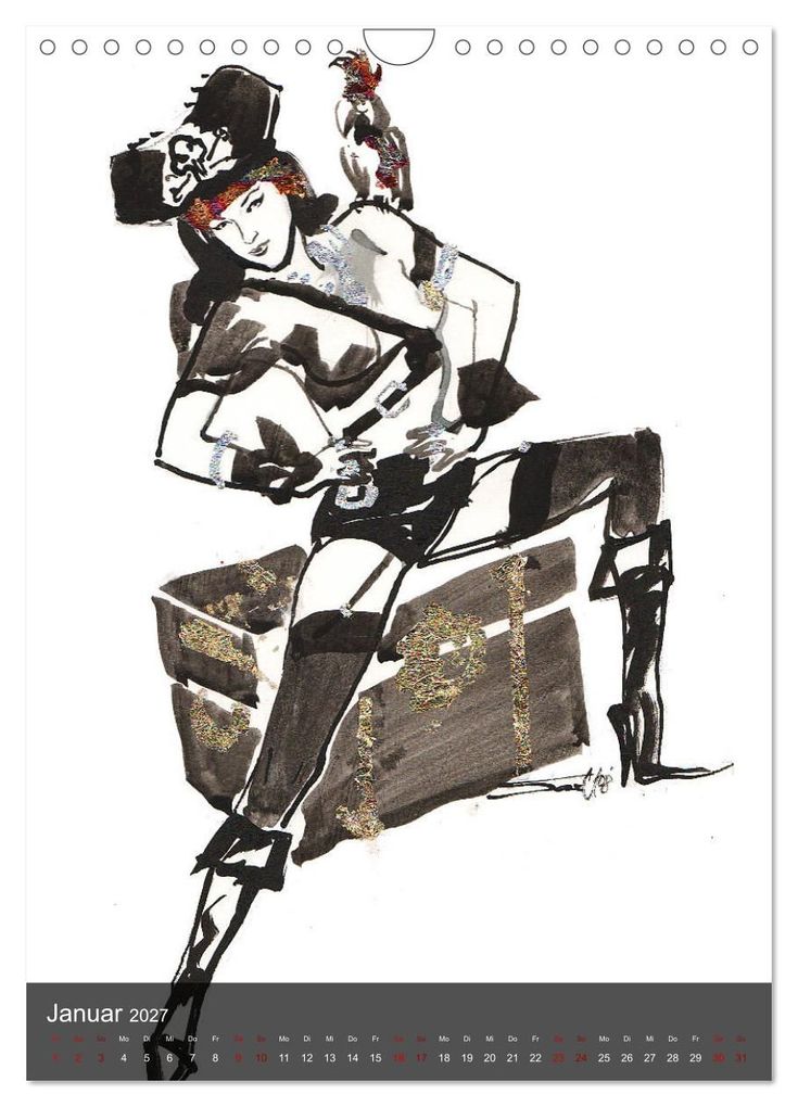 Weitere Ansicht: Mermaids, Pearls & Pirates. Sirenen, Perlen und Piraten. Phantasien mit Meeresrauschen (Wandkalender 2027 DIN A4 hoch), CALVENDO Monatskalender | Burlesque up your wall, Sara Horwath, Calvendo