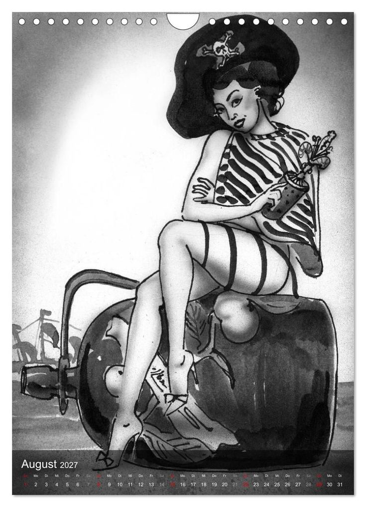 Weitere Ansicht: Mermaids, Pearls & Pirates. Sirenen, Perlen und Piraten. Phantasien mit Meeresrauschen (Wandkalender 2027 DIN A4 hoch), CALVENDO Monatskalender | Burlesque up your wall, Sara Horwath, Calvendo