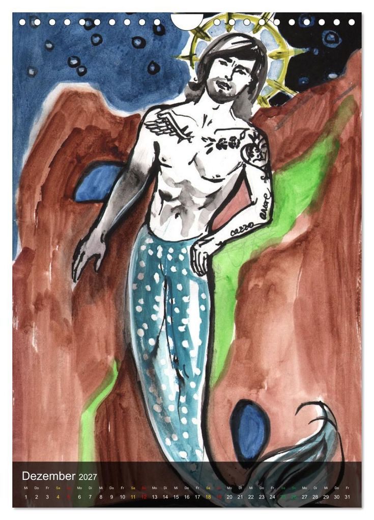 Weitere Ansicht: Mermaids, Pearls & Pirates. Sirenen, Perlen und Piraten. Phantasien mit Meeresrauschen (Wandkalender 2027 DIN A4 hoch), CALVENDO Monatskalender | Burlesque up your wall, Sara Horwath, Calvendo